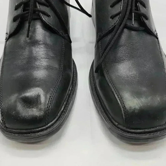 Nunn Bush Mens Black Marcell Lace Up Bike Toe Leather Oxford Dress Shoes Size 8M - Picture 4 of 13